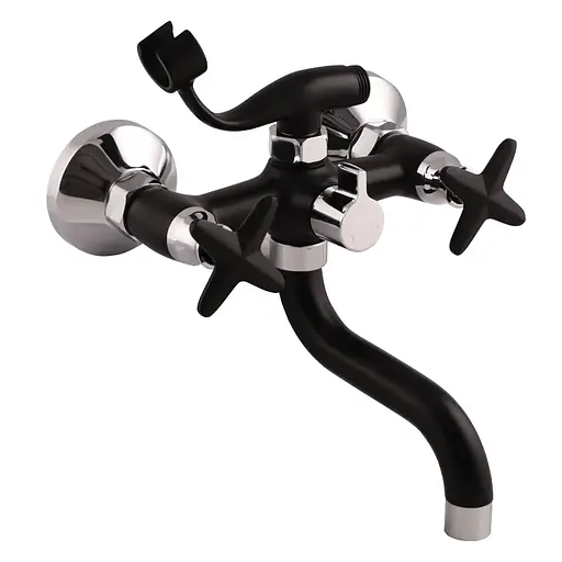 Смеситель для ванны Zerix Z30322-6 ZX0502 Черный матовый - фото 1