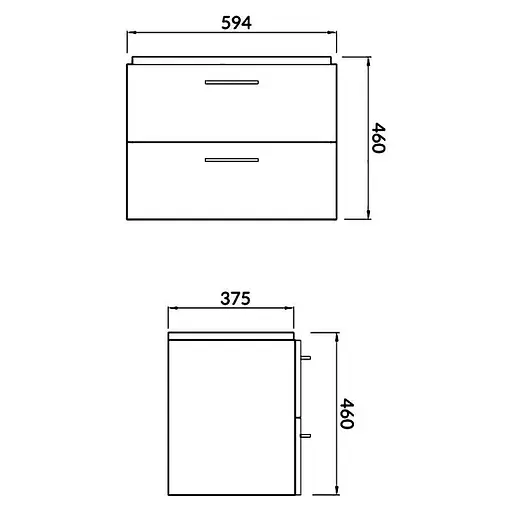 Тумба для ванної кімнати Cersanit Lara Cet В386 з раковиною Mille Slim 60 см Сірий S801-358 30412 - фото 2