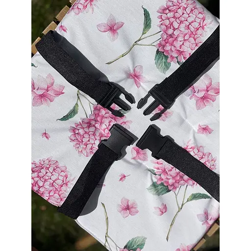 Водоотталкивающая подушка для стула с 3D принтом Гортензия 40х40 см розовая 4 шт. - фото 8