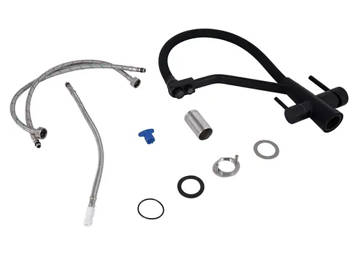 Змішувач для кухні Lidz Aria 020F3 з гнучким виливом з підключенням для питної води LDARI020F3BLA39212 - фото 7