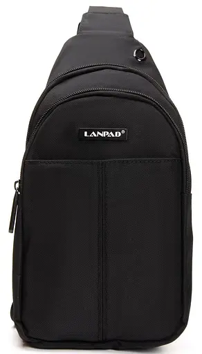 Мужская сумка слинг тканевая, черный Lanpad sum0028752 - фото 3