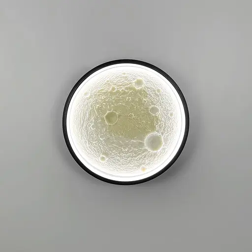 Настенно-потолочный светильник с имитацией луны на 3 световых режима Ø 30 см Line F Арт. W137-300 BK - фото 4