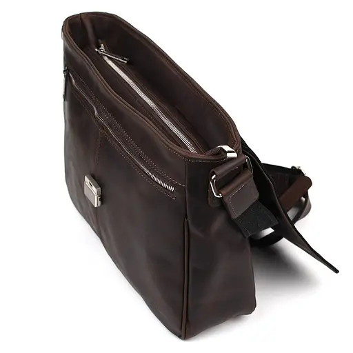 Шкіряна чоловіча сумка через плече TARWA 36,5х30х11 см nsa0001254 - фото 7