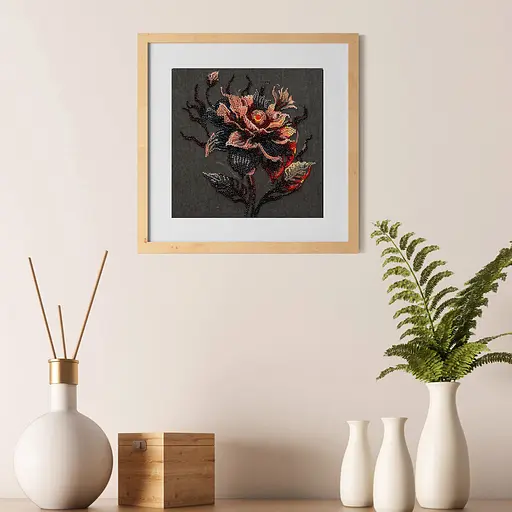 Набор-миди для вышивки бисером "Цветок ночи" AMB-100 20х20 см - фото 7