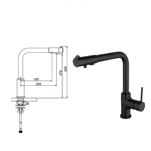 Змішувач для кухні Gappo G4390-10 - фото 2