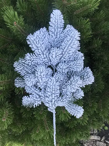 Гілка хвойна Hvoya Premium лита зелена засніжена 53 см 16 шт. - фото 7