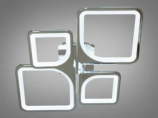 Світлодіодна люстра смарт світильник 80W, хром - фото 3