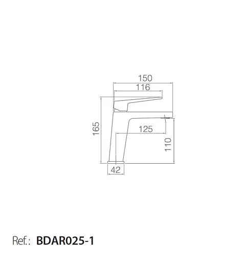 Смеситель для умывальника Imex Art хром BDAR025-1 Хром - фото 3