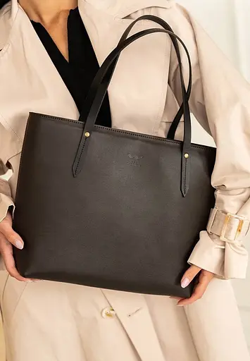 Шкіряний шоппер Walker Mini коричневий краст - фото 3