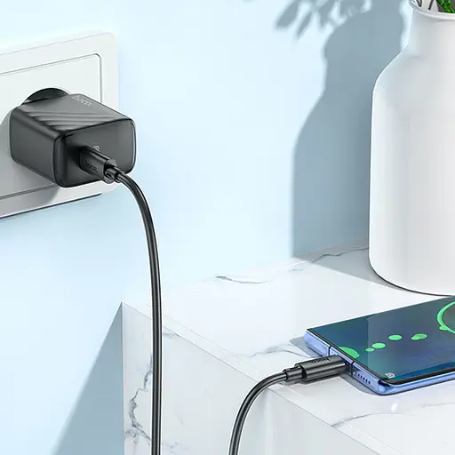 СЗУ Hoco CS22A Value PD30W (1USB-C) + кабель Type-C to Type-C - фото 4
