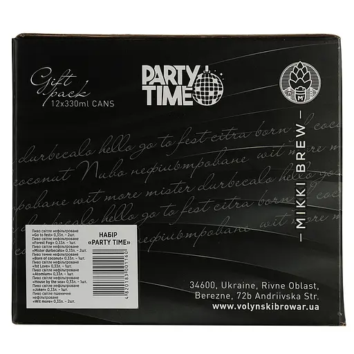 Набір пива Mikki Brew Party Time 4.9-8.5% 3.96 л (12 шт. x 0.33 л) - фото 9