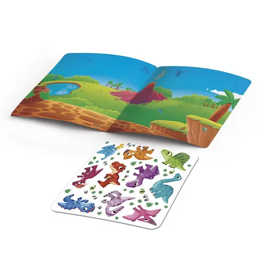 Набір для творчості "Динозаври" Vladi Toys VT4206-48, 10 наліпок на планшетці - фото 4