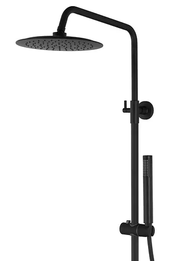 Душова система Corsan Lugo black mat з виливом CMN015MBL, Чорний матовий - фото 4