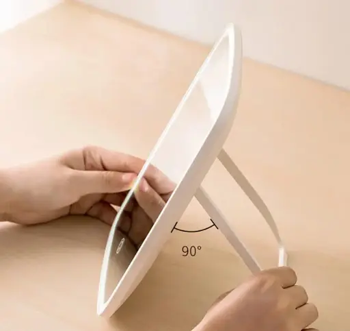 Дзеркало косметичне Salon Professional настільне 3 кольори світла сенсорна кнопка USB або батарейки - фото 4