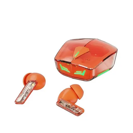 Беспроводные игровые наушники X8 с шумоподавлением оранжевый - фото 3