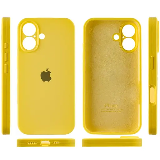 Чохол Epik Silicone Case Full Camera Protective AA для Apple iPhone 16, 6.1 Жовтий/Yellow - фото 4