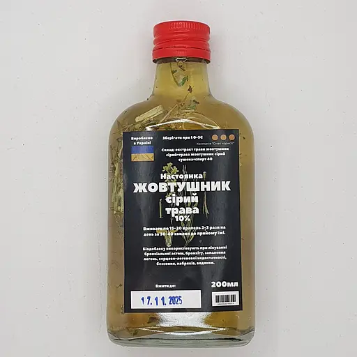 Настоянка на траві жовтушник сірий 200 мл - фото 1