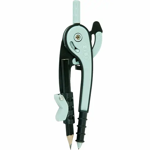 Циркуль ZB.5396-01 пластиковый со шкалой в блистере, черно-серый, SMART Line ZiBi (4823078922496) - фото 1