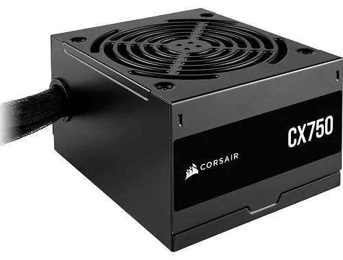 Блок питания 750 Вт, Corsair CX750, черный, 80+ Bronze, 120 мм, 2xMolex/3xSATA/3x6+2-pin/1x4+4-pin/1x20+4-pin, защита - фото 1