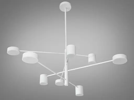 Захоплююча новинка, LED люстра на кухню, 40W, біла люстра на 8 плафонів - фото 2