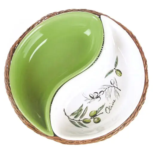 Сервировочный набор в корзине 2 шт./20.5cm OLIVES