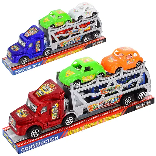 Трейлер транспорт, автобус, машинка 2 шт. (В ассортименте) - фото 2