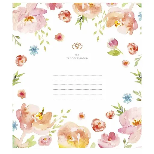 Зошит учнівський "Tender Garden" 012-3378K-3 в клітинку, 12 аркушів