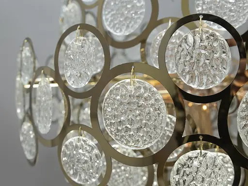 Підвісна люстра з круглими скляними елементами типу "Артишок", 20 ламп - фото 2