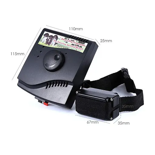 Електронний паркан для собак з 2ма нашийниками на батарейці Крона Pet W-227B, провідний (100838-2) - фото 6