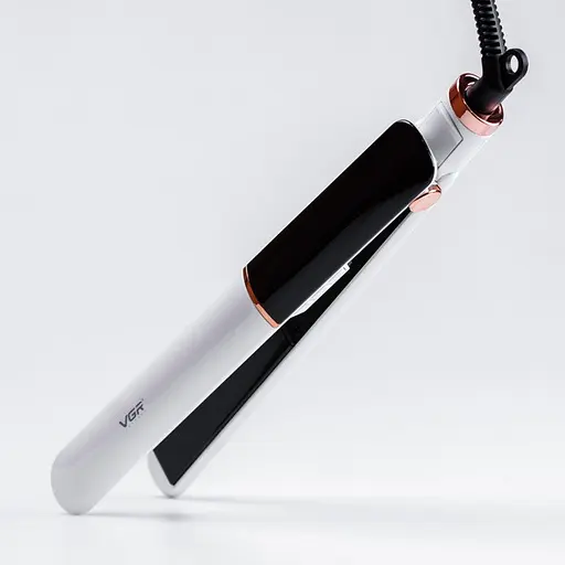 Випрямляч для волосся VGR V-515 з терморегулятором РК-дисплеєм Білий - фото 2