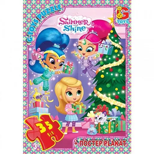 Детский пазл классический Шиммер и Шайн OS603 плакат 35 элементов