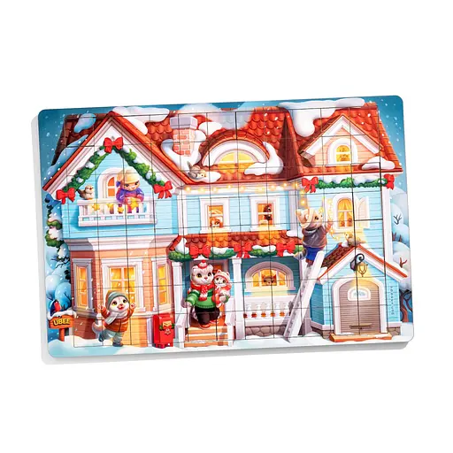 Пазл дитячий деревяний Котячий будинок (ПСД249) PSD249, 176 елементів - фото 2