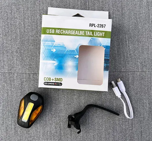 Вело фара мигалка RPL-2267 велосипедный задний аккумуляторный фонарь габаритный огонь 5 разных режимов - фото 9