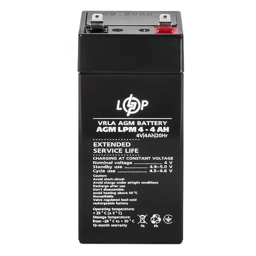 Аккумулятор AGM LPM 4V - 4 Ah - фото 5