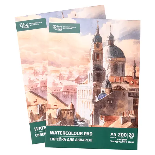 Склейка для акварелі А4 21×29,7 см 200г/м2 20л ROSA Studio - фото 2