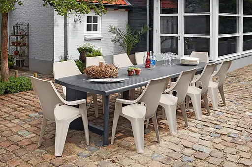 Стілець садовий пластиковий Allibert Dante low back бежевий - фото 2