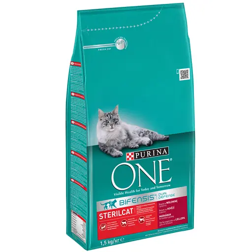 Сухой корм для стерилизованных кошек Purina One Sterilcat с говядиной 1.5 кг