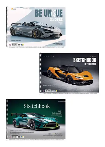 Комплект 3шт. альбомов для рисования. Альбом Школярик А4 30 л. 100г/м2 8539 4823088244038 - фото 1