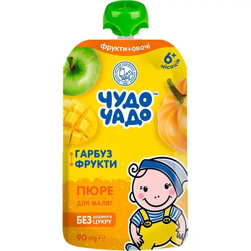 Пюре фруктово-овочеве Чудо-Чадо гарбу з з фруктами 90 г - фото 1