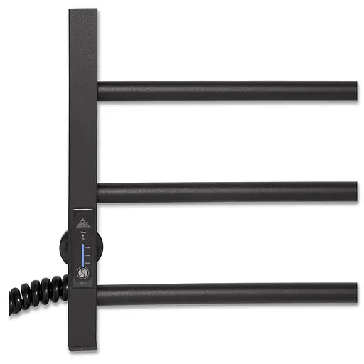 Электрический полотенцесушитель Laris Зебра Альфа ЧФЧ10 500x900 Е левый R3 73207629, Черный матовый, Левое, Электронный - фото 5
