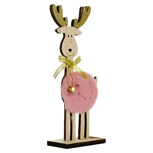 Украшение декоративное Yiwu Олень с цветным мехом в ассортименте 20 см (952042) - фото 6