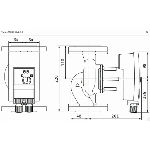 Циркуляційний насос Wilo Yonos MAXO 40/0,5-8 (2120646) - фото 2