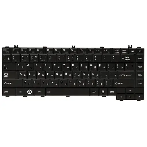 Клавiатура для ноутбука TOSHIBA Satellite L600 чорний, чорний фрейм