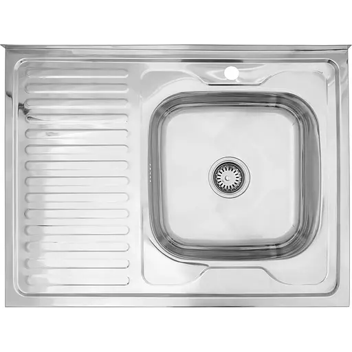 Кухонна мийка Kroner KRP Polierte - 6080R (0,6 мм) (CV022818) - фото 1