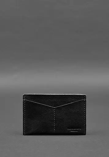 Кожаная обложка-органайзер для документов 6.2 черный краст - фото 2