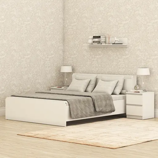 Кровать двуспальная MebelStar Нео 160x200 см Аляска белый (MBS-1130) - фото 1