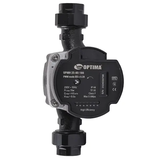 Насос циркуляционный энергосберегающий Optima PRIME UPMH 25-80AUTO 180 мм + гайки - фото 2