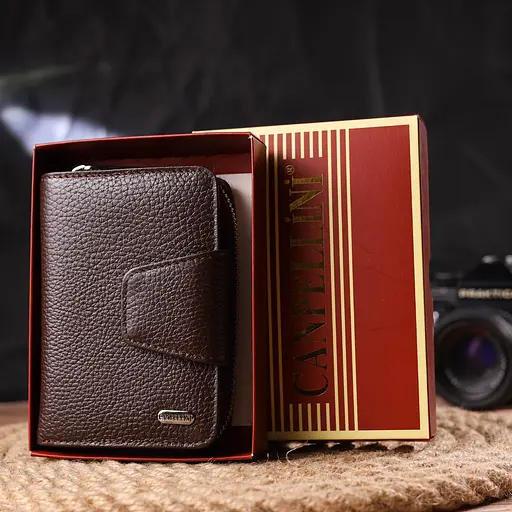 Кожаный женский кошелек Canpellini 9.5х13.2х3 см acs0025109 - фото 10