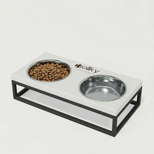 Hollky Base S — миски на підставці для маленьких собак та котів (2 × 0,45 л)