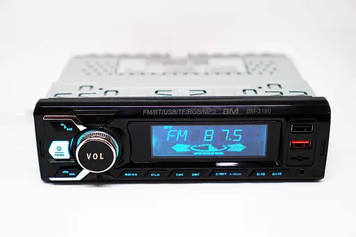 Автомобильная магнитола 1DIN с Bluetooth, RGB-подсветкой и LCD-дисплеем, ресивер в авто с поддержкой USB, TF/microSD и AUX, MP3 - фото 2